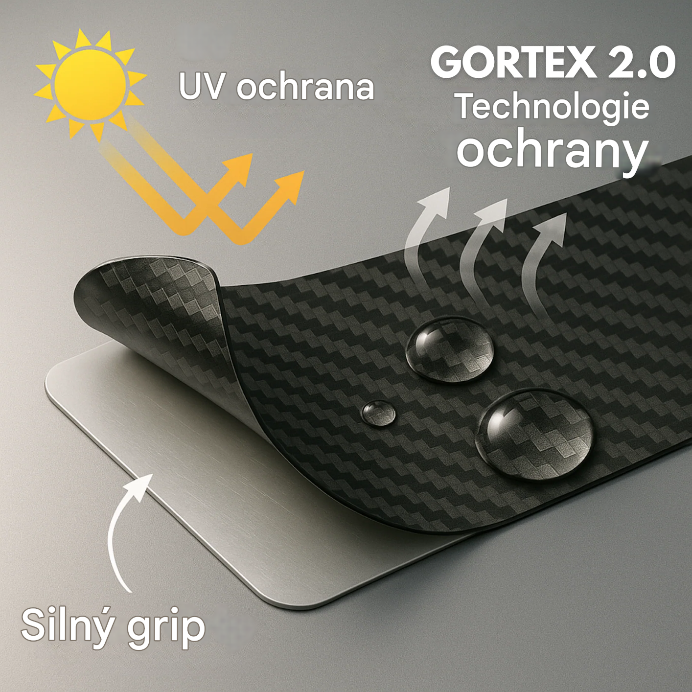 Ochrana proti UV záření Ochranná technologie GORTEX 2.0 Silný úchop