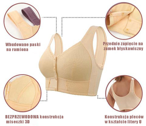 Prodyšná dámská velká podprsenka s předním otevíráním [1+1 zdarma