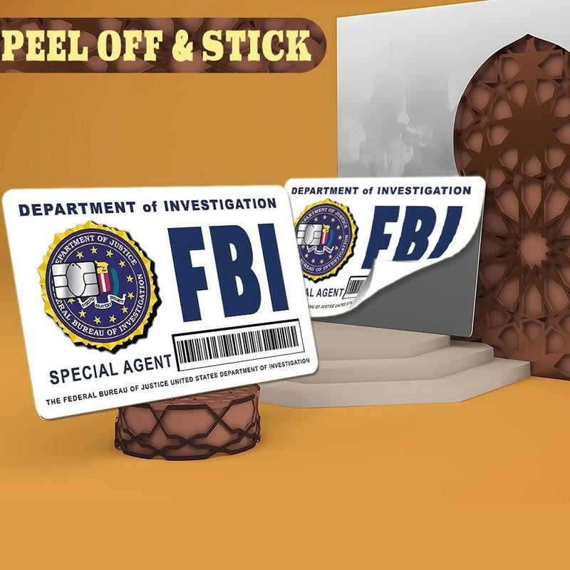 🔥Poslední den 49% SLEVA – Sada skinů pro karty tajných agentů: Designy FBI/ICE • Cosplay a dárkové samolepky