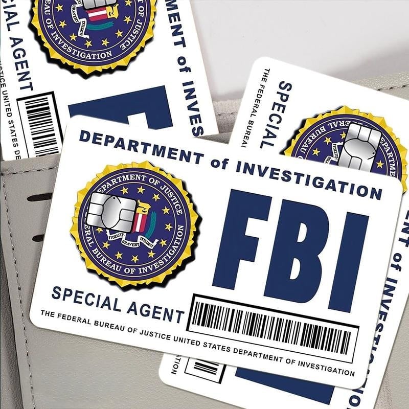 🔥Poslední den 49% SLEVA – Sada skinů pro karty tajných agentů: Designy FBI/ICE • Cosplay a dárkové samolepky