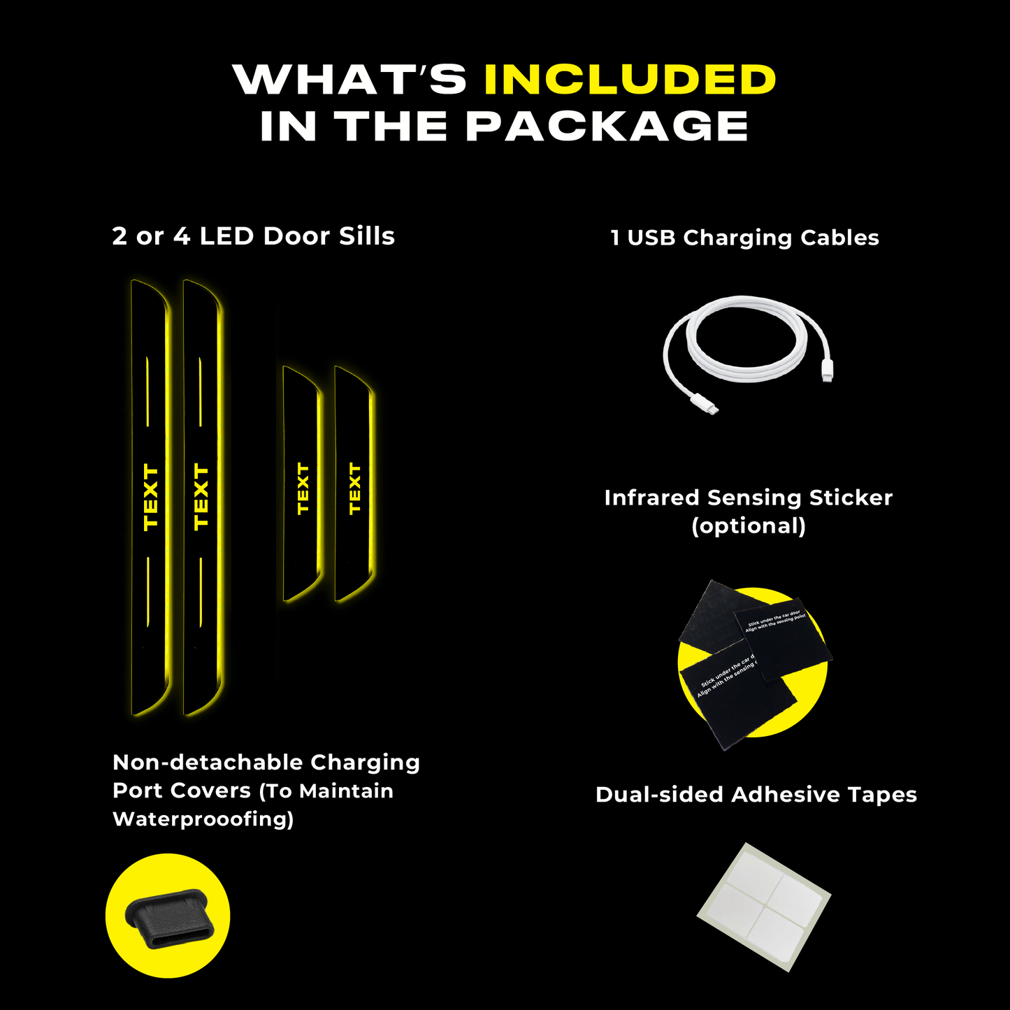 BloomCar™ LED prahové lišty Pro