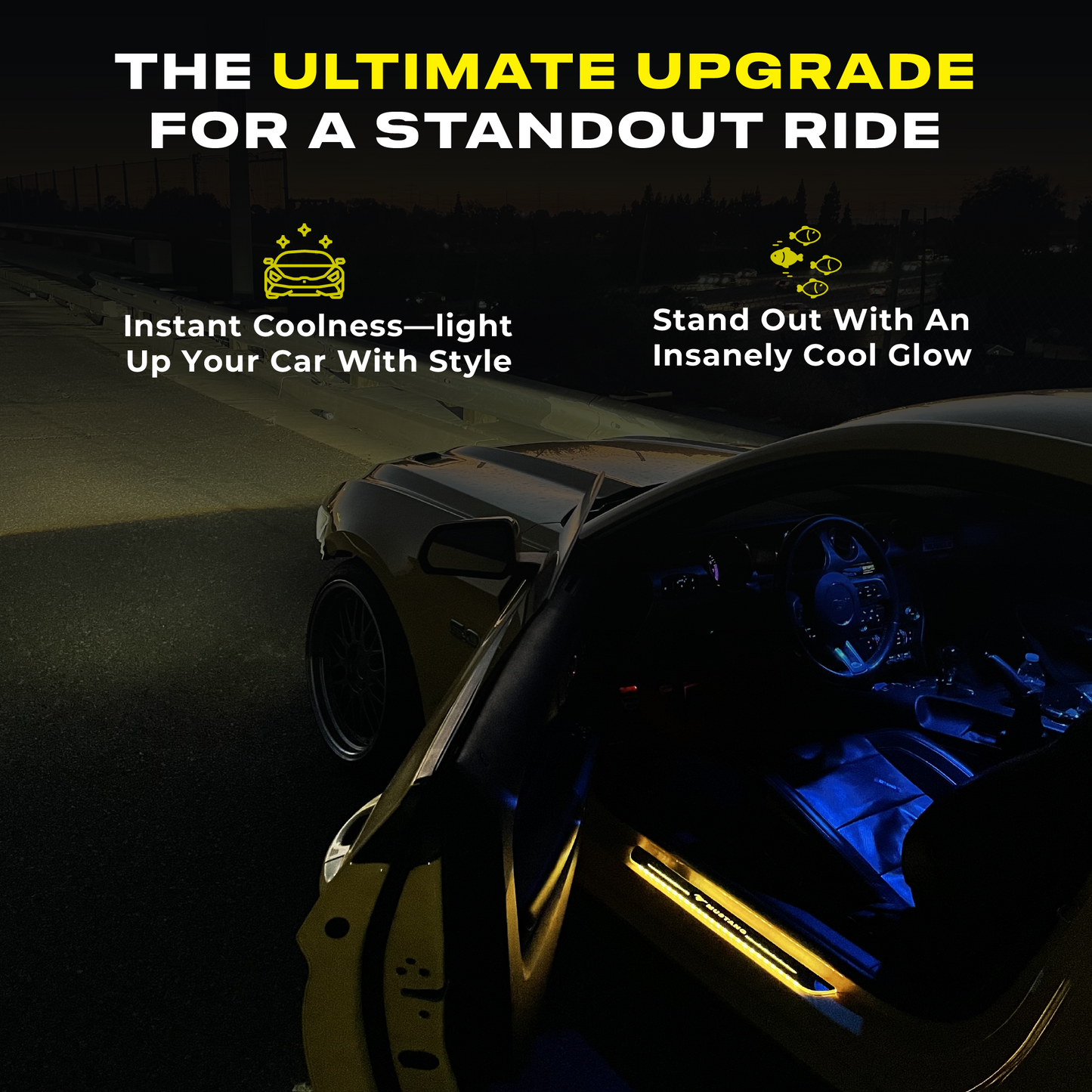 BloomCar™ LED prahové lišty Pro