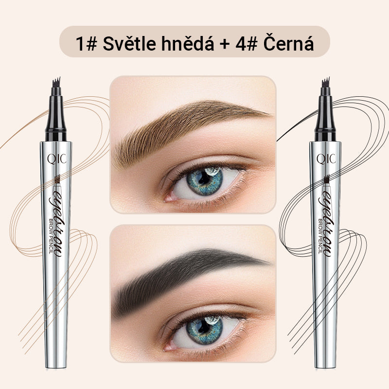Víceúčelová tužka na obočí se 4 hroty (2 ks)