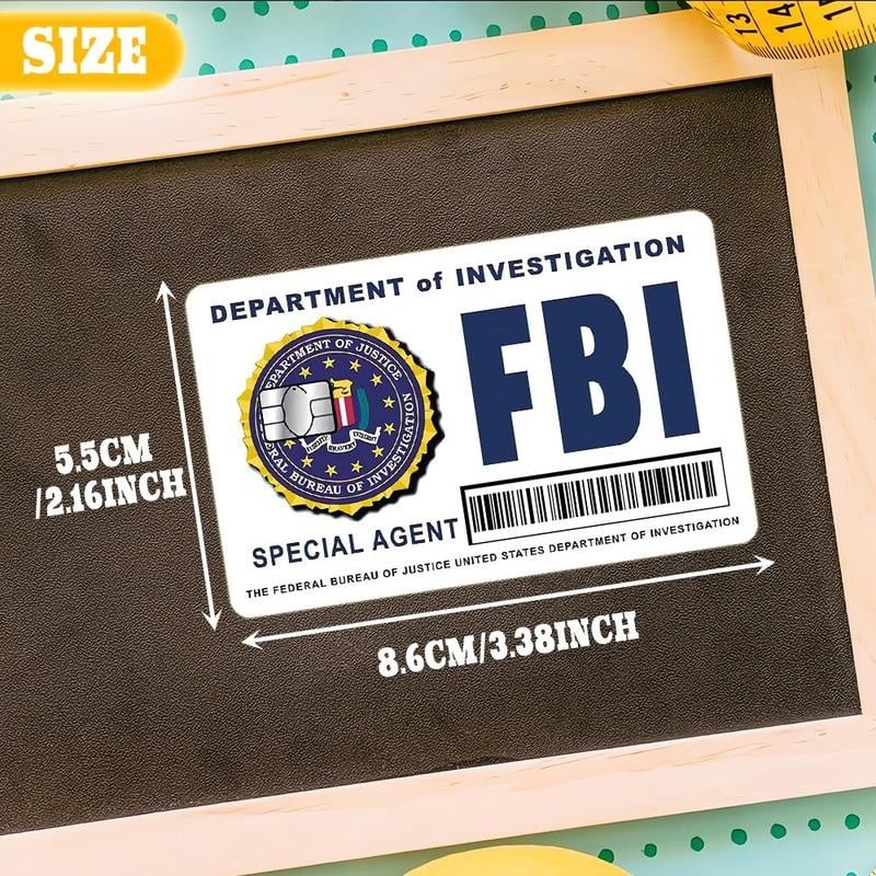 🔥Poslední den 49% SLEVA – Sada skinů pro karty tajných agentů: Designy FBI/ICE • Cosplay a dárkové samolepky