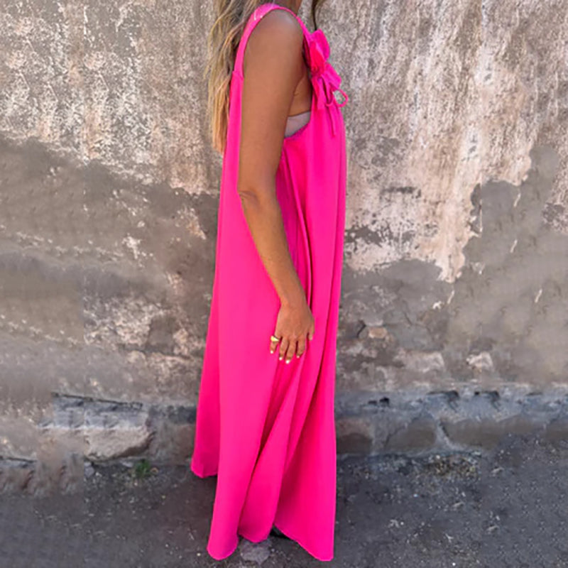💕AKCE SLEVA 31 % 💕Dámské elegantní maxi šaty s květinovým popruhem