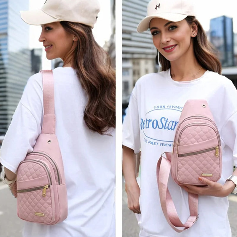💖 Vícekomorová taška na zip s otvorem pro kabel