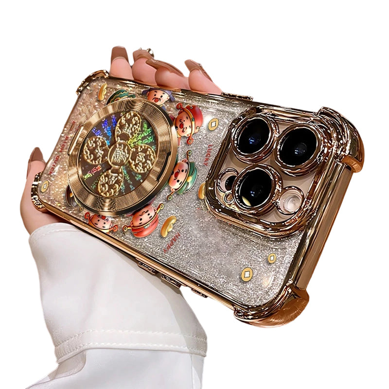 Pouzdro na telefon s otočným magnetickým stojánkem o 360°