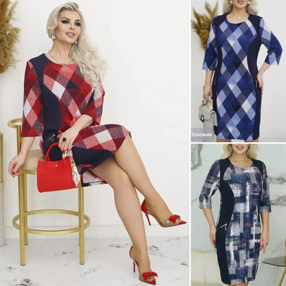🎁【Kupite 1, dobite 1 bezplačno】 【S-5XL】👗Nová modna karirasta obleka 2024, elegantna in preprosta
