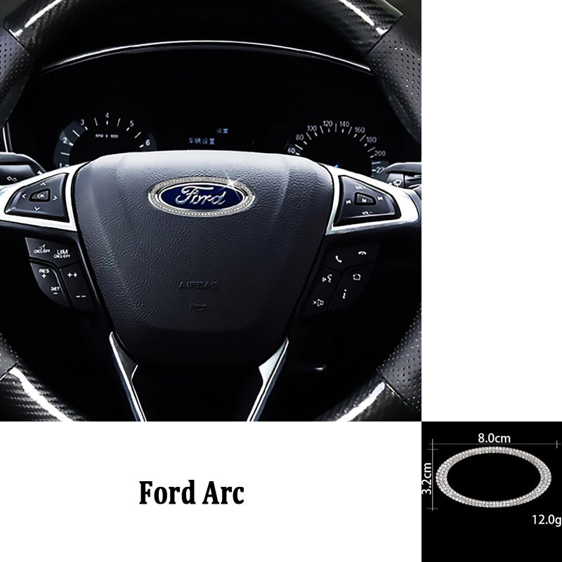 HOT SALE🎉50% OFF🎉Creative Steering Wheel Crystal Sticker