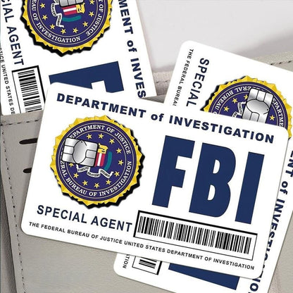 🔥Poslední den 49% SLEVA – Sada skinů pro karty tajných agentů: Designy FBI/ICE  • Cosplay a dárkové samolepky