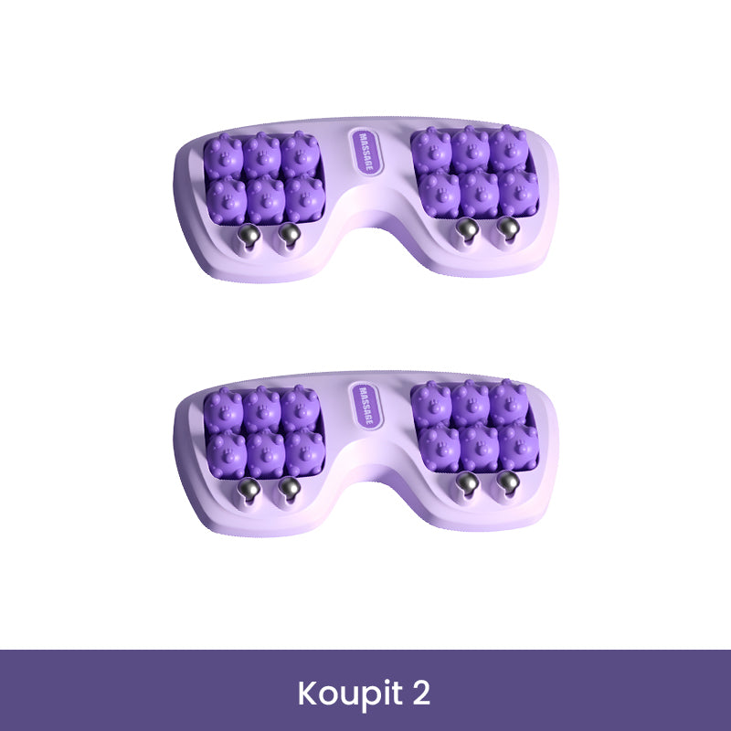 💜🦶 Přenosný dvojitý masážní válec na chodidla