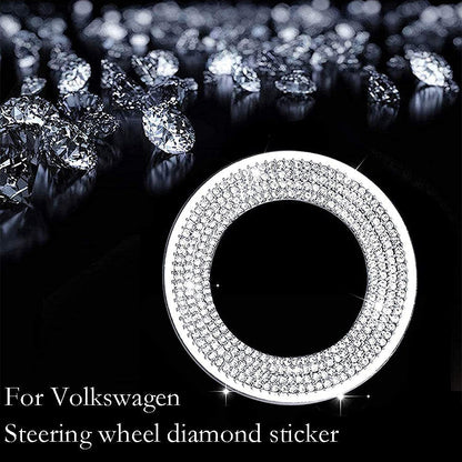 HOT SALE🎉50% OFF🎉Creative Steering Wheel Crystal Sticker