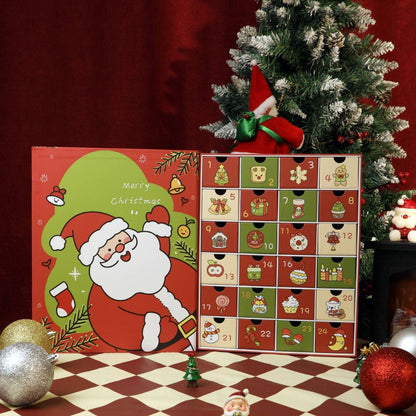 Růžový mramorový adventní kalendář 2025 24denní vánoční odpočítávací krabička