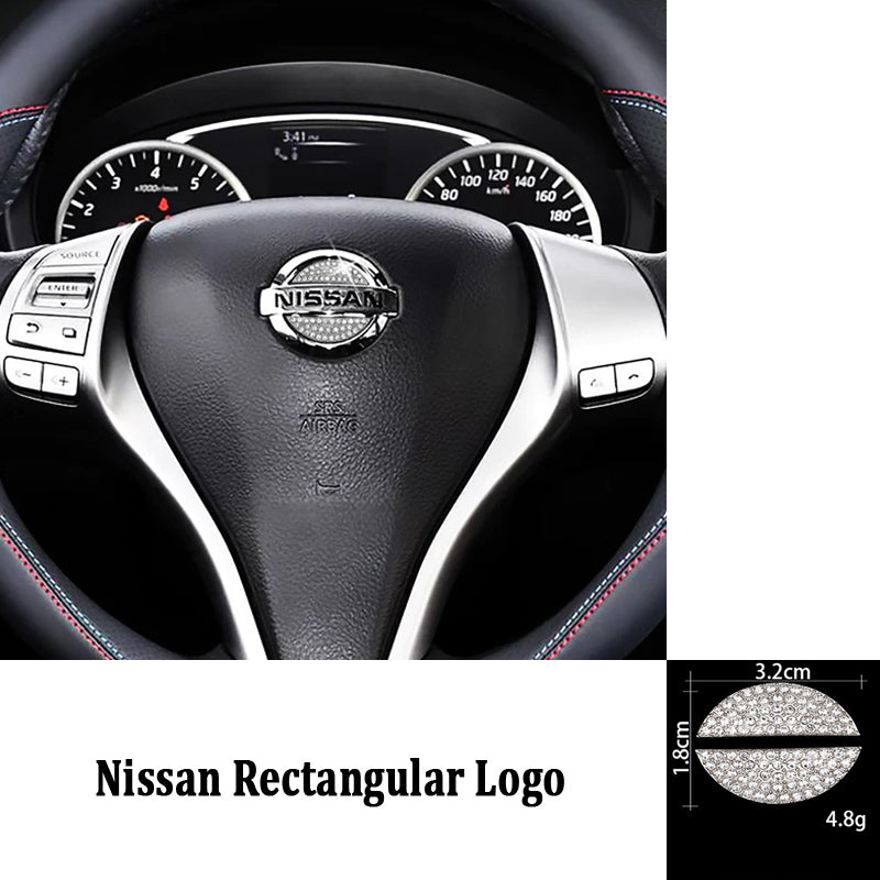 HOT SALE🎉50% OFF🎉Creative Steering Wheel Crystal Sticker