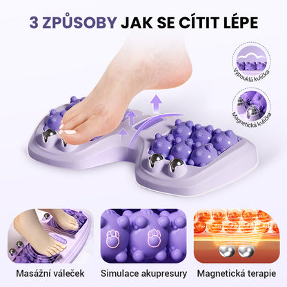 💜🦶 Přenosný dvojitý masážní válec na chodidla
