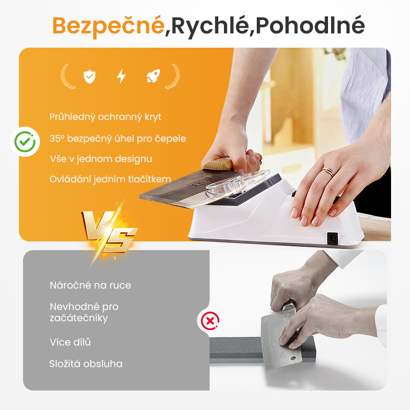 🔥49% sleva na horké produkty 🔥 Elektrický brousek na nože