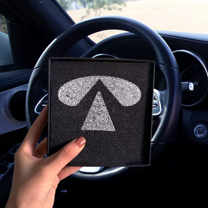 HOT SALE🎉50% OFF🎉Creative Steering Wheel Crystal Sticker