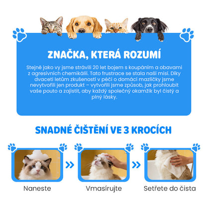 🐱🐈 Jemná rostlinná deodorantová pěna pro domácí mazlíčky