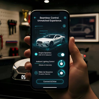 🔥Budík ve tvaru hypercar 🏎️Realistické zvukové a světelné efekty motoru