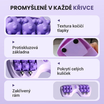 💜🦶 Přenosný dvojitý masážní válec na chodidla