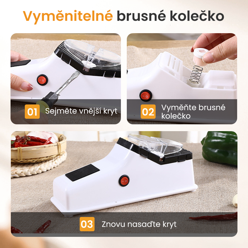 🔥49% sleva na horké produkty 🔥 Elektrický brousek na nože