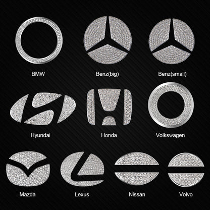 HOT SALE🎉50% OFF🎉Creative Steering Wheel Crystal Sticker