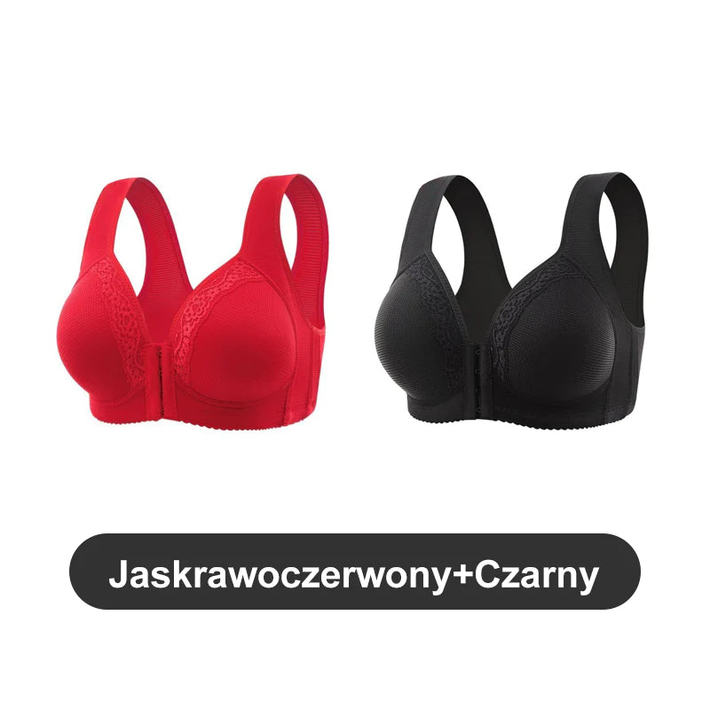 Prodyšná - Plus size podprsenka se zapíná vpředu na neocelové obruče【1+1 zdarma】