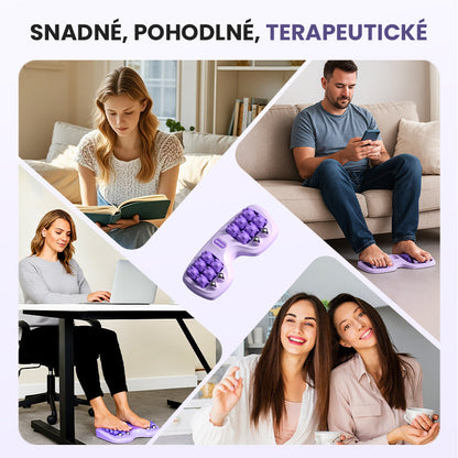 💜🦶 Přenosný dvojitý masážní válec na chodidla