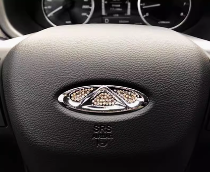 HOT SALE🎉50% OFF🎉Creative Steering Wheel Crystal Sticker