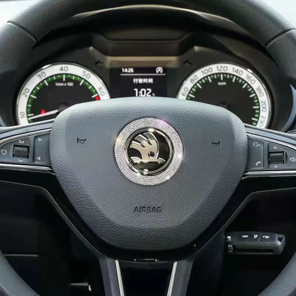 HOT SALE🎉50% OFF🎉Creative Steering Wheel Crystal Sticker