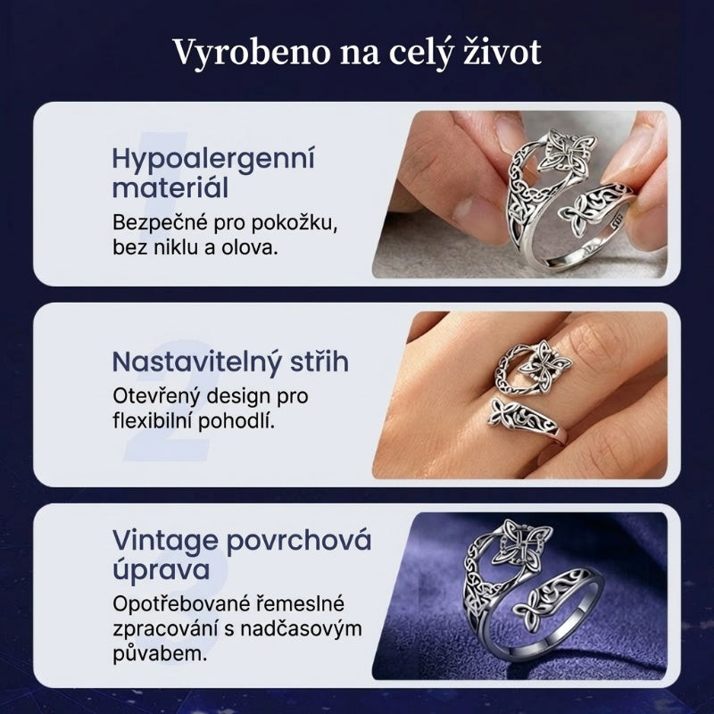 S925 stříbrný prsten s keltským uzlem