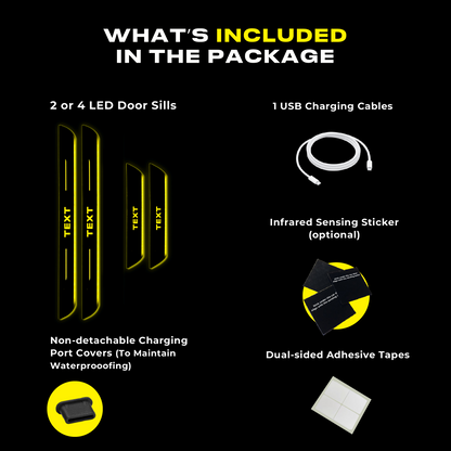 BloomCar™ LED prahové lišty Pro