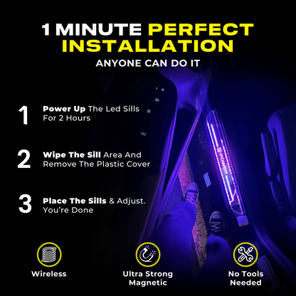 BloomCar™ LED prahové lišty Pro