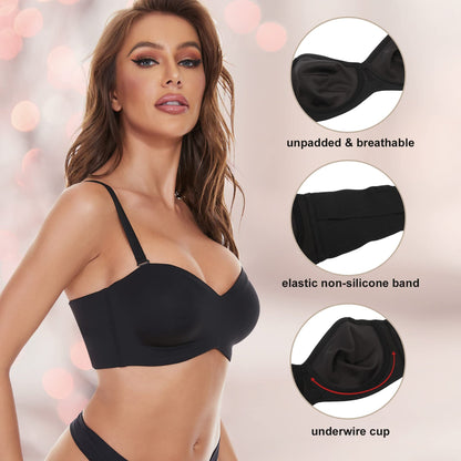 Propagace - Plus size odnímatelná podprsenka bandeau