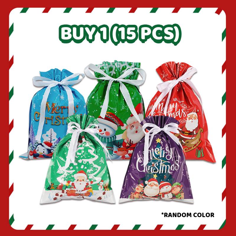 🔥Kupte 2 a dostanete 1 zdarma🎅🎁Vánoční dárková taška se stahovací šňůrkou