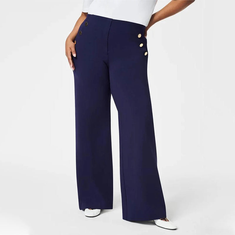 🔥 Dámské kalhoty Plus Size s vysokým nártem a širokými nohavicemi