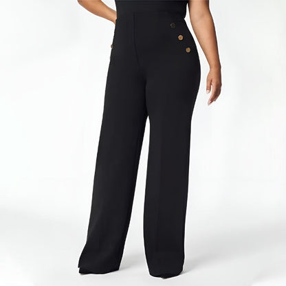 🔥 Dámské kalhoty Plus Size s vysokým nártem a širokými nohavicemi