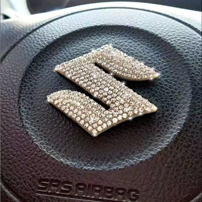 HOT SALE🎉50% OFF🎉Creative Steering Wheel Crystal Sticker