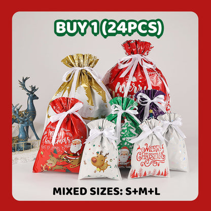🔥Kupte 2 a dostanete 1 zdarma🎅🎁Vánoční dárková taška se stahovací šňůrkou
