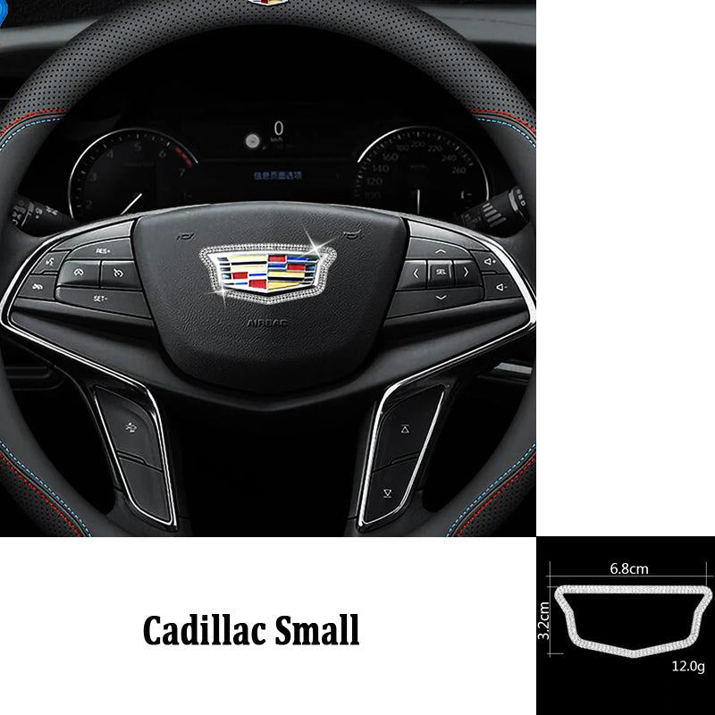 HOT SALE🎉50% OFF🎉Creative Steering Wheel Crystal Sticker