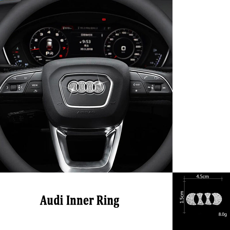 HOT SALE🎉50% OFF🎉Creative Steering Wheel Crystal Sticker