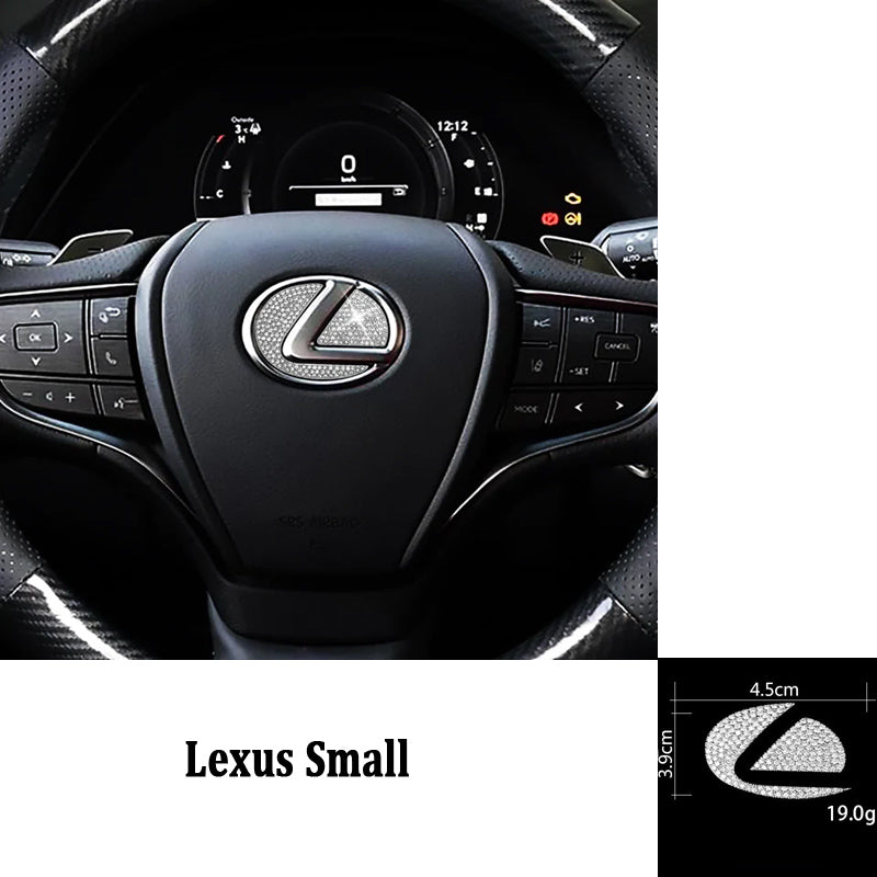 HOT SALE🎉50% OFF🎉Creative Steering Wheel Crystal Sticker