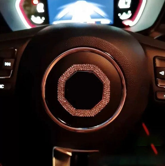HOT SALE🎉50% OFF🎉Creative Steering Wheel Crystal Sticker