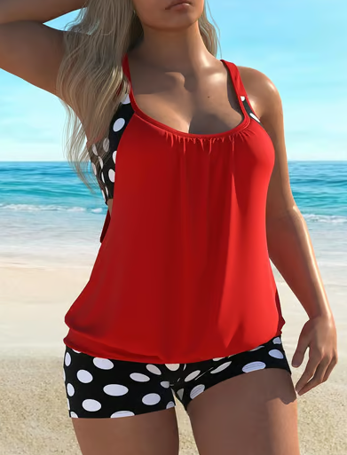 👙Dámské dvoudílné plavky s puntíky✨🏖️