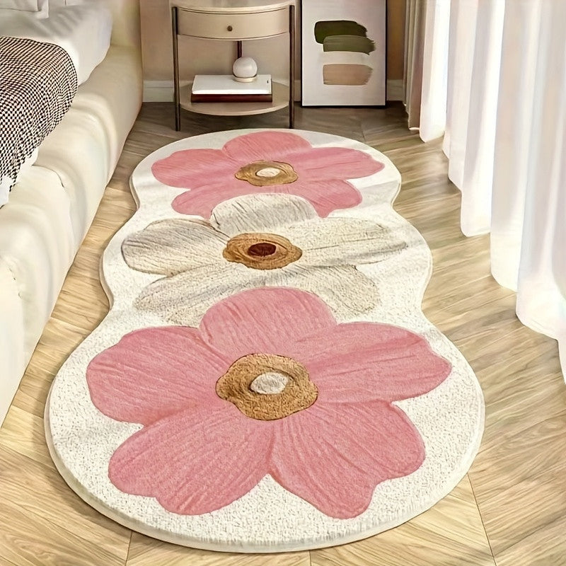 🌸Koberec s jemným nepravidelným květinovým vzorem