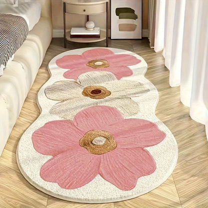 🌸Koberec s jemným nepravidelným květinovým vzorem
