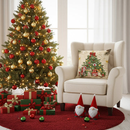 🎄Krásný vánoční povlak na polštář s potiskem