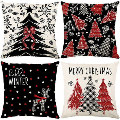 🎄Krásný vánoční povlak na polštář s potiskem