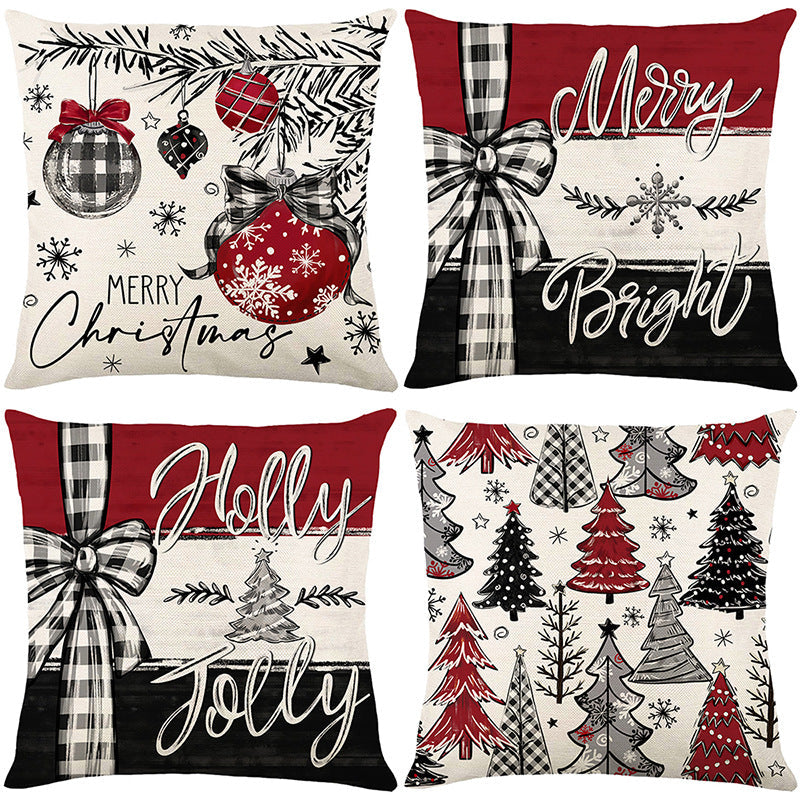 🎄Krásný vánoční povlak na polštář s potiskem