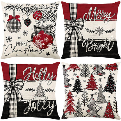 🎄Krásný vánoční povlak na polštář s potiskem